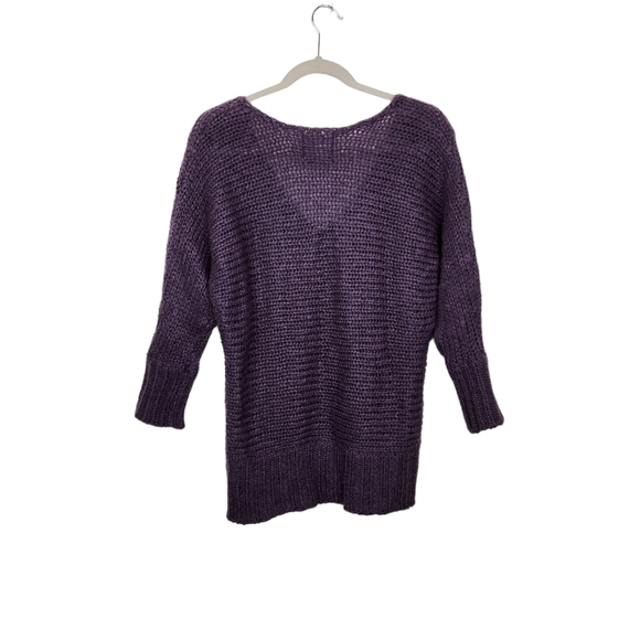 American Eagle Outfitters AEO Purple Wool Blend Mohair V-Neck Sweater Size Small - Picture 5 of 9